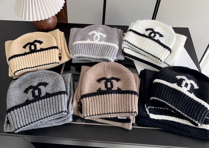 Chanel scarf hat dx13